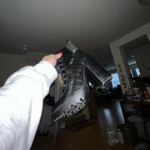 Steve Madden high heel combat booties